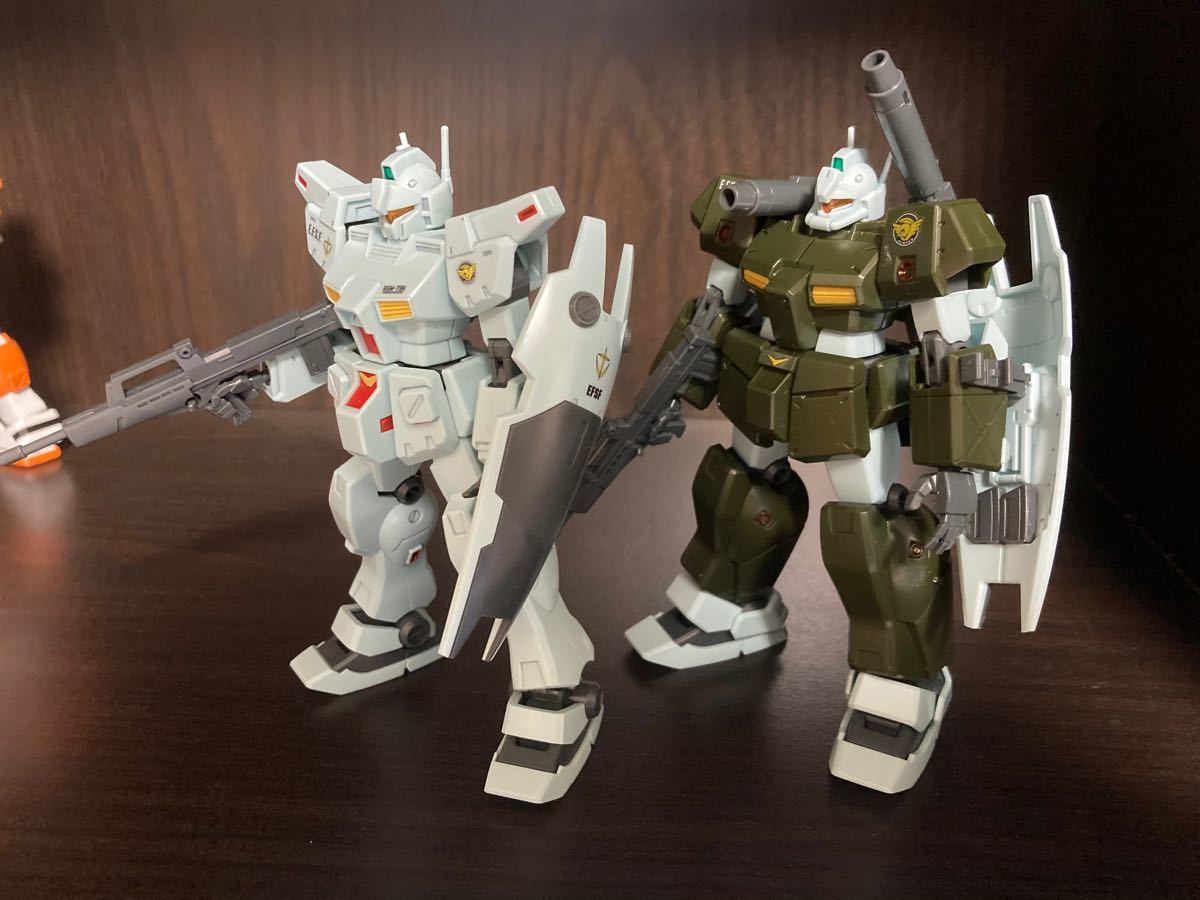 HGジムカスタム ジムキャノン ジム改 セット HGUCジムカスタムジムキャノンⅡジム改組み立て済み