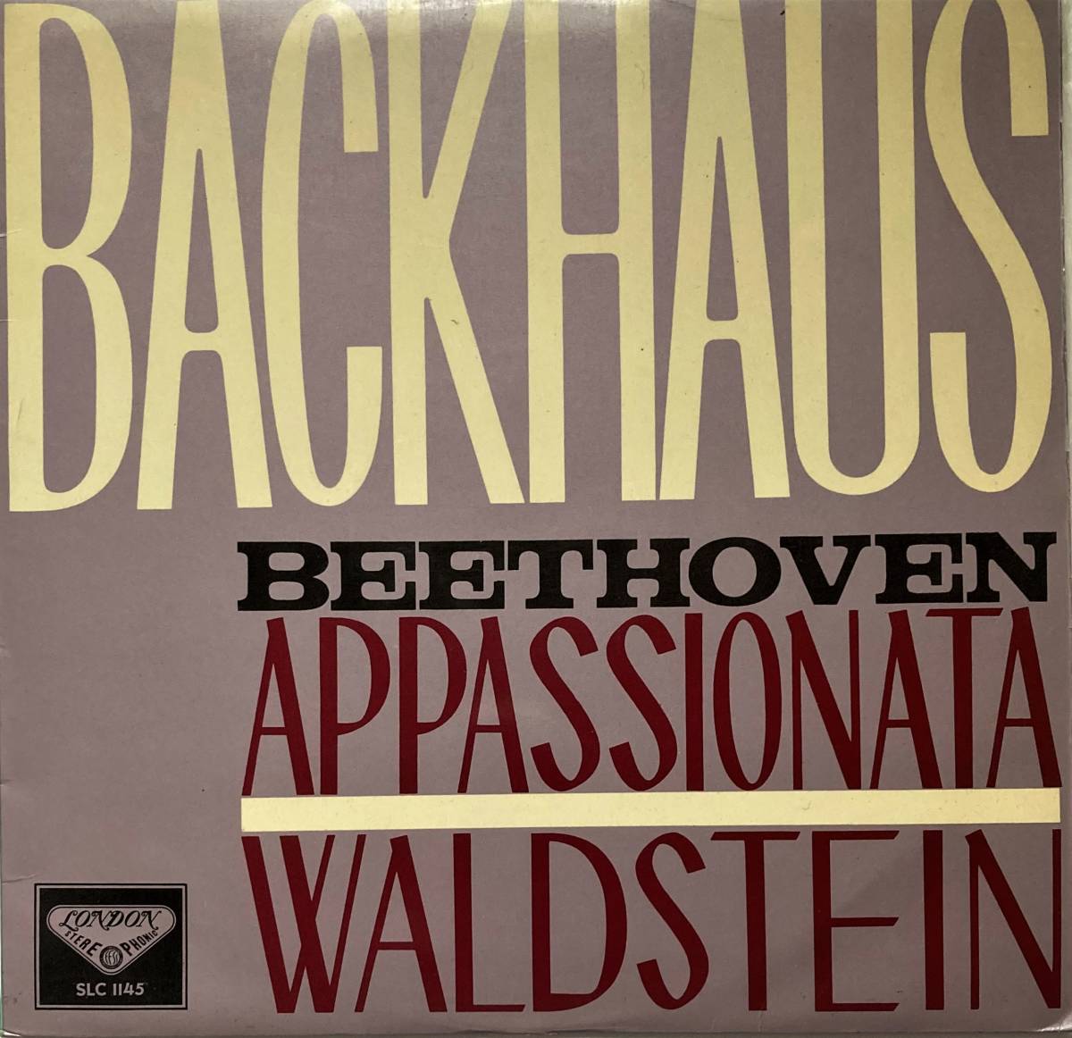 【LP】ベートーヴェン, Beethoven, Wilhelm Backhaus / 作品57「熱情」, 作品53「ワルトシュタイン」_画像1