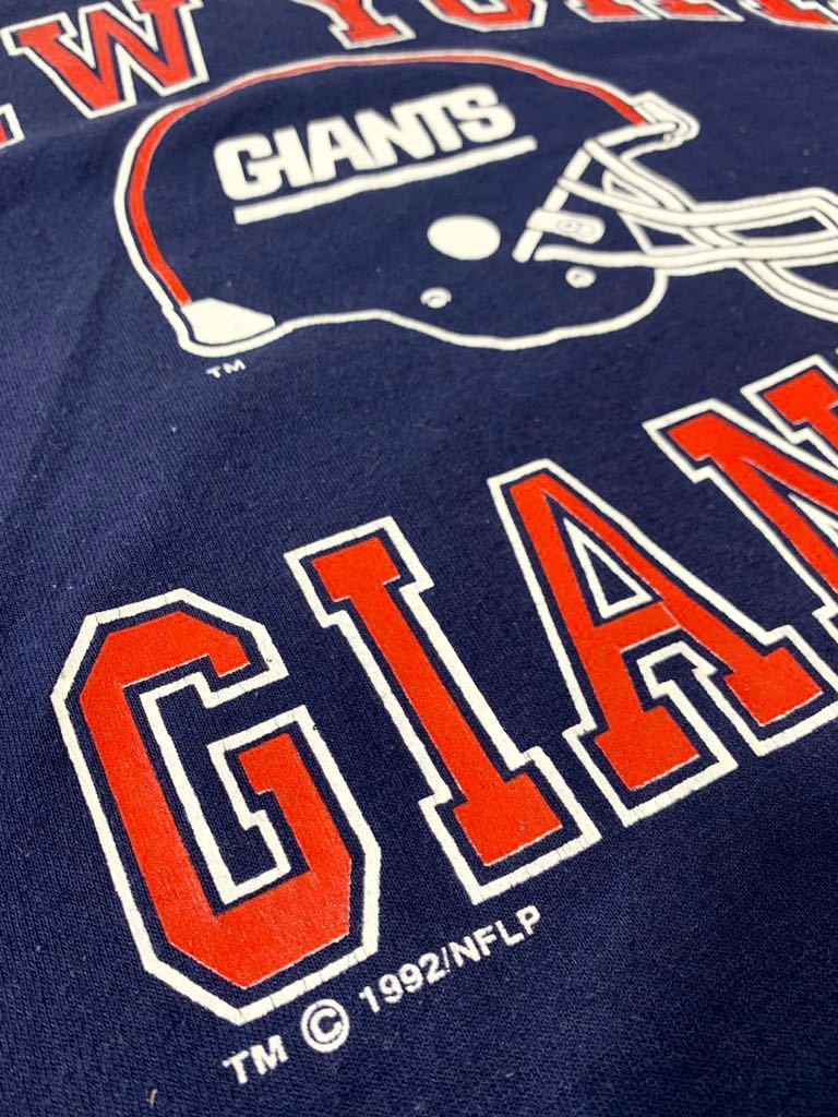 美品ビンテージLOGO7 NEW YORK GIANTS92年フットボールTシャツ90 美品ビンテージLOGO7 NEW YORK GIANTS92年フットボールTシャツ90