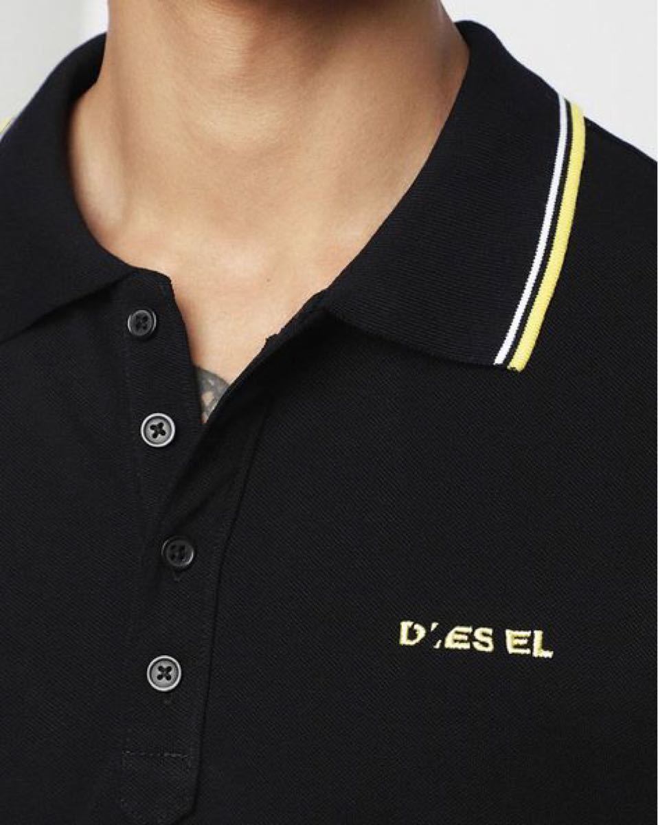 新品未使用 DIESEL 半袖 ポロシャツ ブラック 黒 Mサイズ ディーゼル