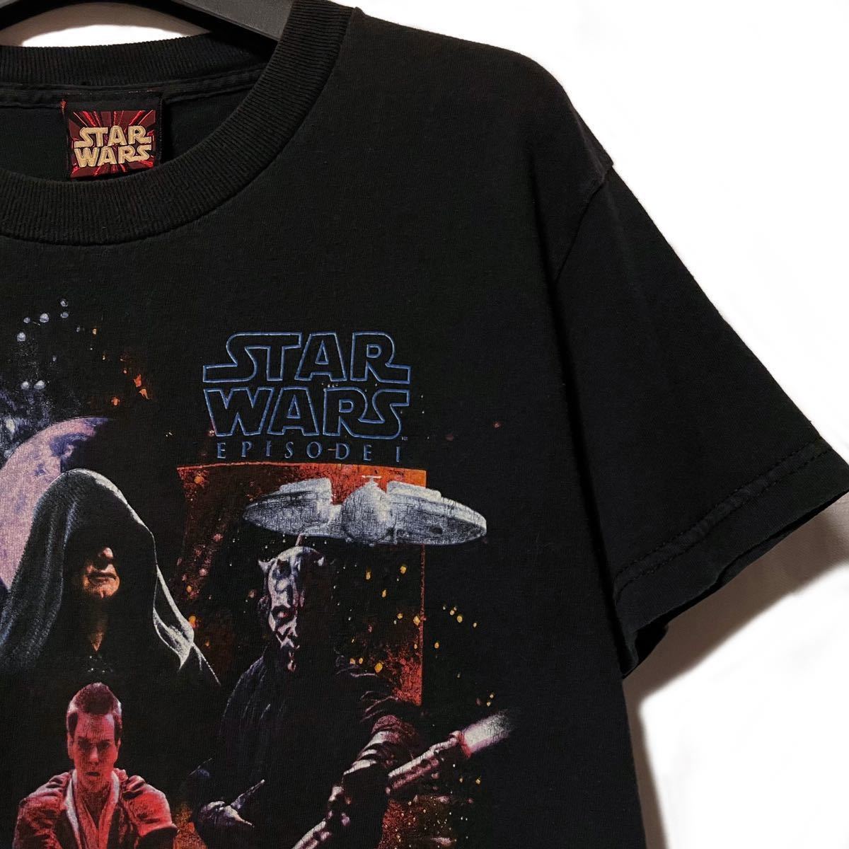 映画【90s USA製 Star Wars : JEDI VS SITH ビンテージ ムービー Tシャツ S】古着 レア スターウォーズ M ヨーダ ダースベイダー 当時物の画像4