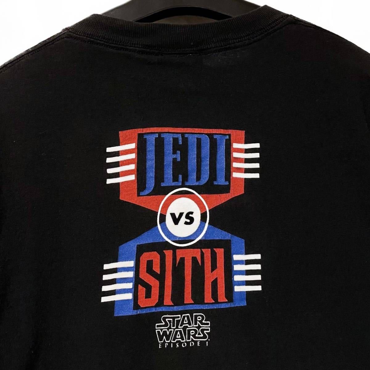 映画【90s USA製 Star Wars : JEDI VS SITH ビンテージ ムービー Tシャツ S】古着 レア スターウォーズ M ヨーダ ダースベイダー 当時物の画像9