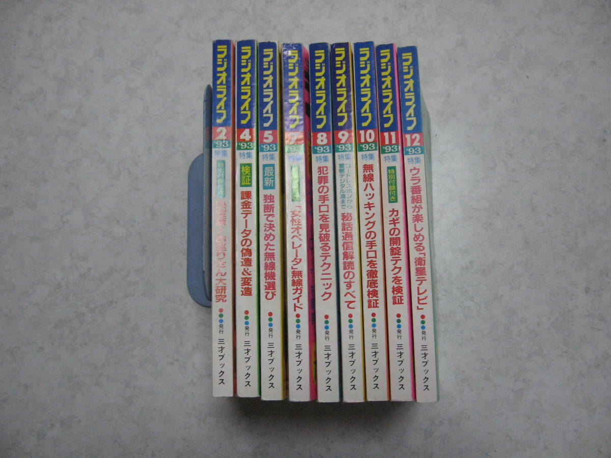 【ラジオライフ】警察官/女性オペレーター/●1993中1・3・6欠の9冊/1冊のみ付録付き_画像2