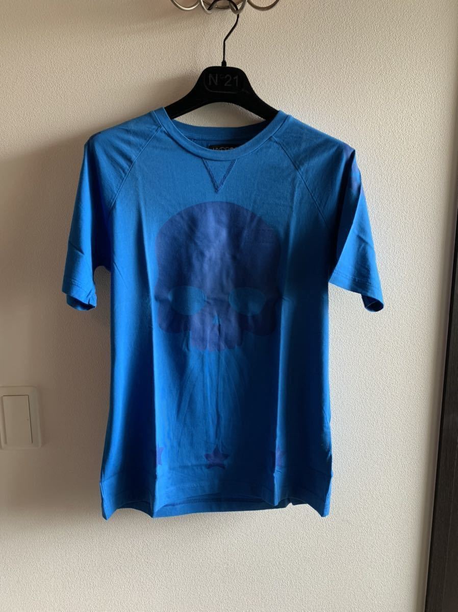 2022最新のスタイル 美品HYDRGEN サイズS 青　Tシャツ　スカル　番号 半袖Tシャツ（クルーネック）