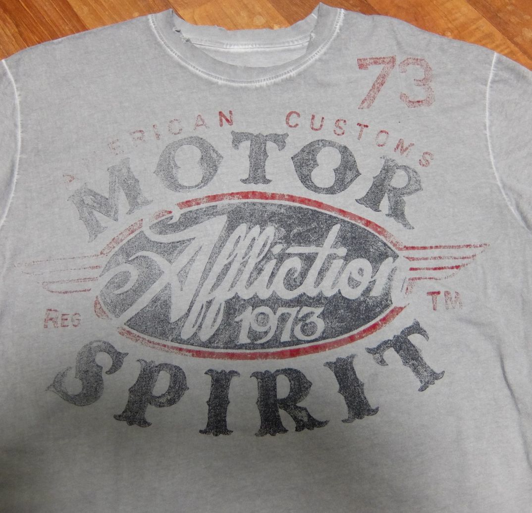 AFFLICTION AMERICAN CUSTOMS 半袖Ｔシャツ　ＸＬ　中古_画像4