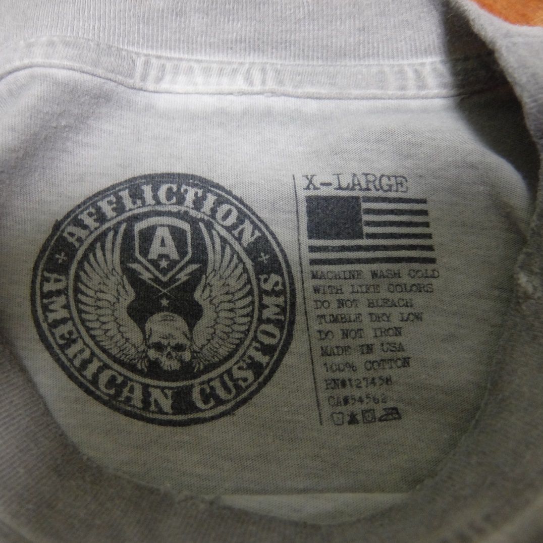 AFFLICTION AMERICAN CUSTOMS 半袖Ｔシャツ　ＸＬ　中古_画像3