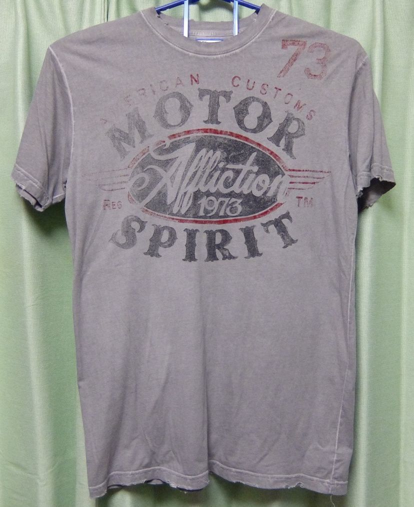 AFFLICTION AMERICAN CUSTOMS 半袖Ｔシャツ　ＸＬ　中古_画像1