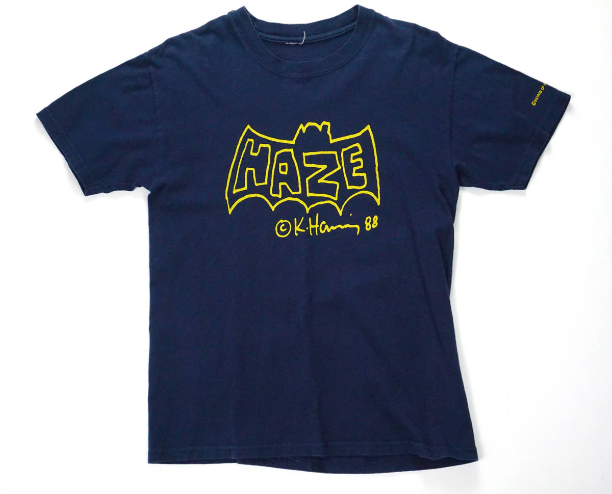 「 USA製 00's HAZE LTD × Keith Haring BAT LOGO Tee プリント Tシャツ 」キースヘリング エリックヘイズ_画像1