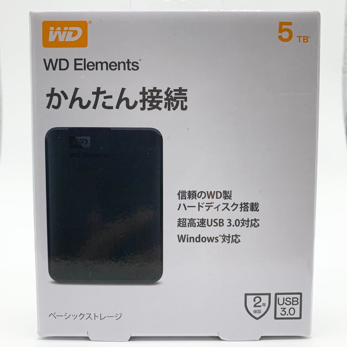 ポータブルHDD 5TB USB3.0 ブラック WD Elements Portable