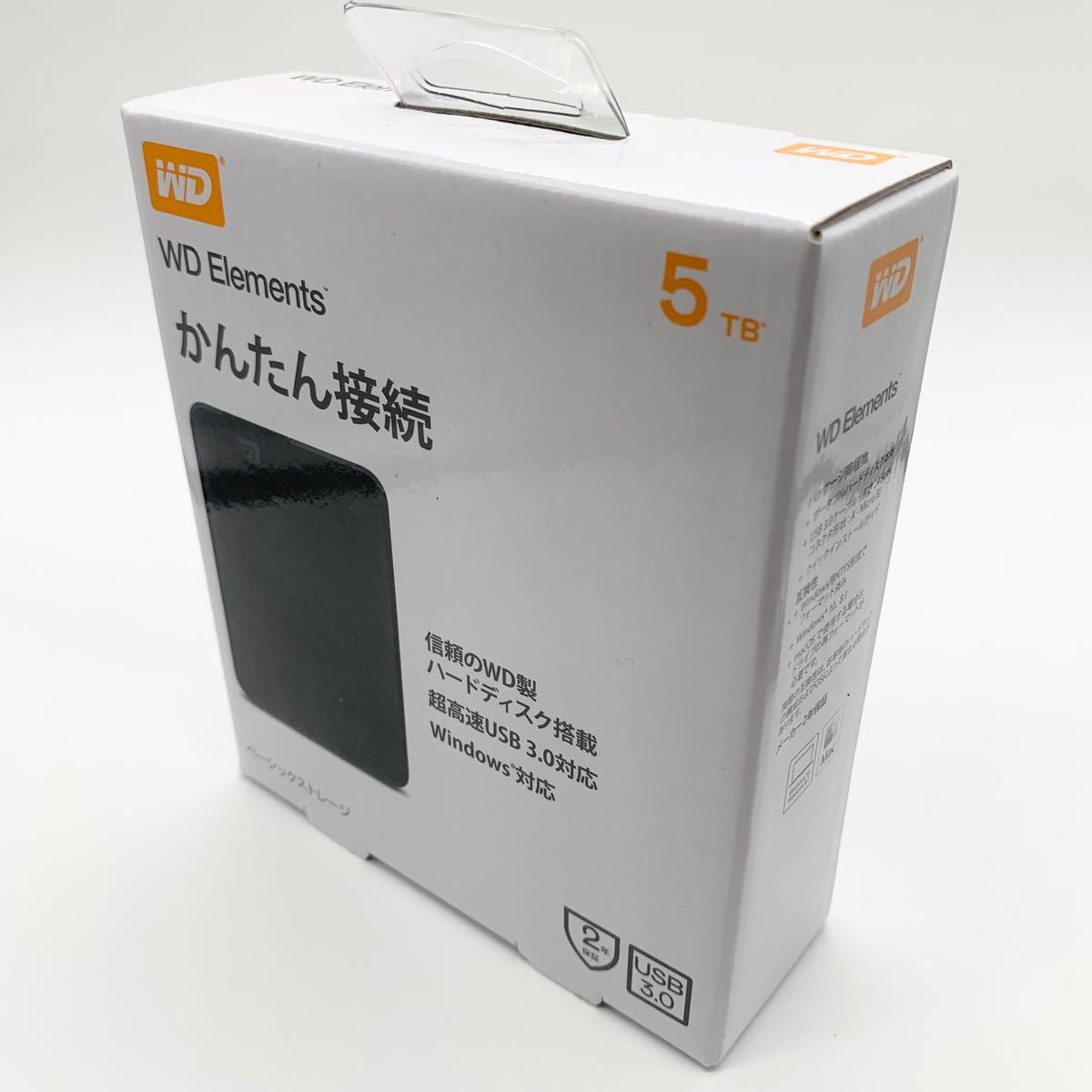 ポータブルHDD 5TB USB3.0 ブラック WD Elements Portable