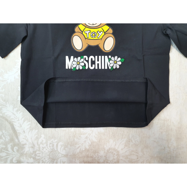 【新品・未使用】MOSCHINO KIDS ロゴTOYフラワーTシャツ 黒　12Y　HDM03QLBA00_画像3