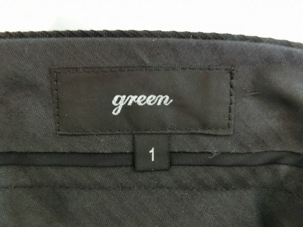 green pants front button design 1 black green 