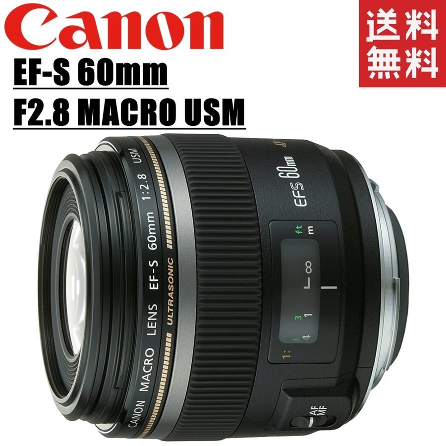 キヤノン Canon EF-S 60mm F2.8 マクロ USM 単焦点 マクロレンズ 一眼レフ カメラ 中古_画像1