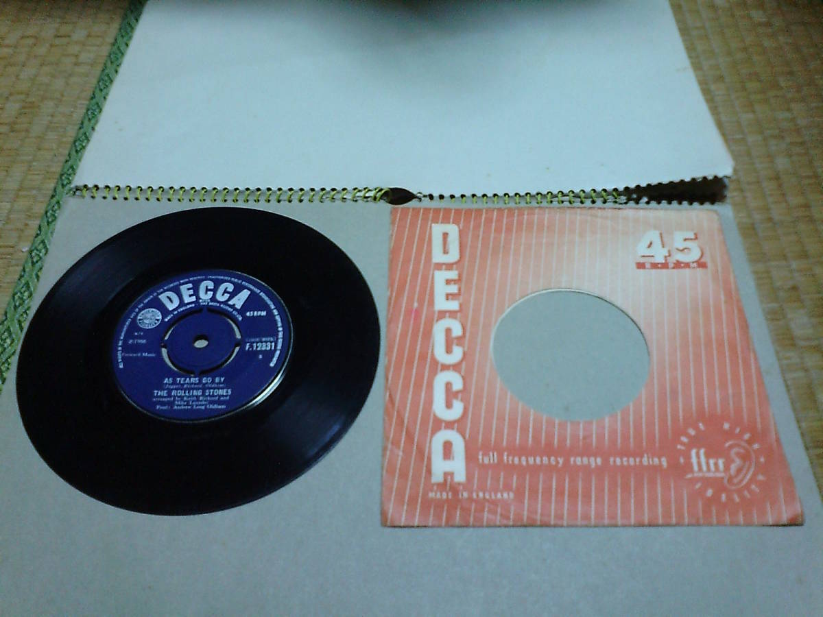 Rolling Stones : As Tears Go By/ 19th Nervous Breakdown ; UK Decca 7 inch 45 with Label Sleeve // F.12331_画像4