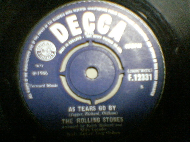 Rolling Stones : As Tears Go By/ 19th Nervous Breakdown ; UK Decca 7 inch 45 with Label Sleeve // F.12331_画像2