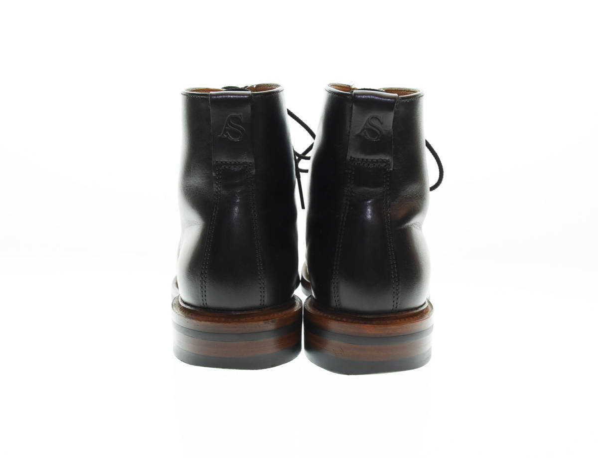 ◯ ALFRED SARGENT アルフレッドサージェント BLACK WAXY CAP BOOT キャップトゥー ブーツ 6 黒 ブラック 103_画像3