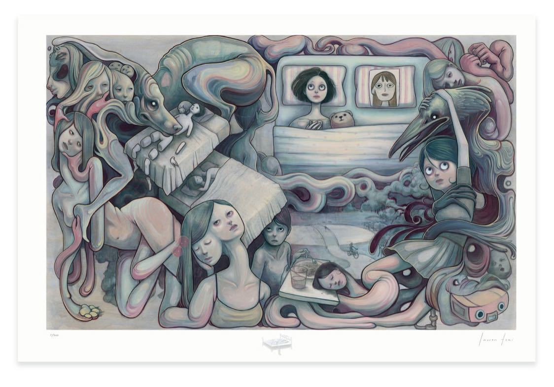 Lauren Tsai ローレンサイシルクスクリーン 限定 美術品 絵画
