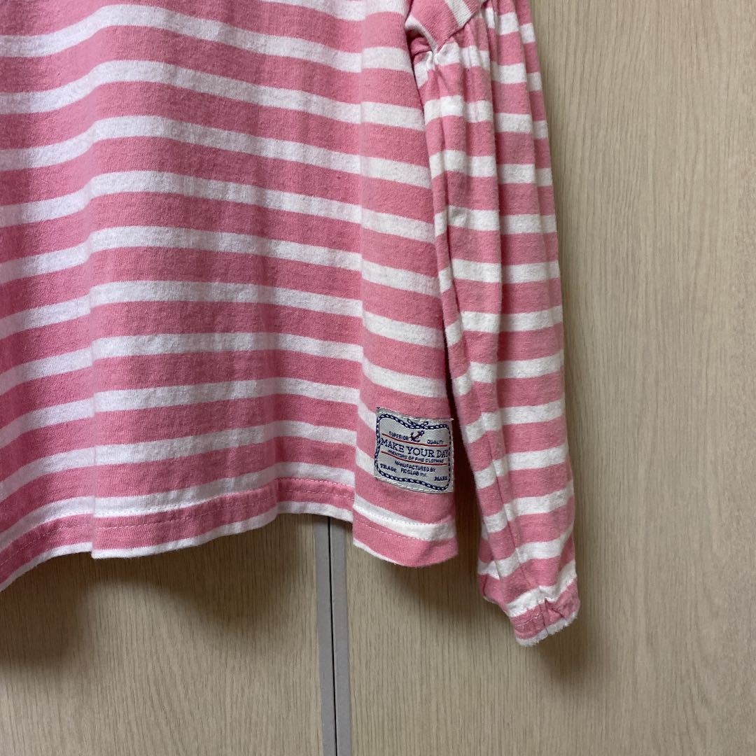  sleeve pretty pink border long sleeve T shirt 120 tops 