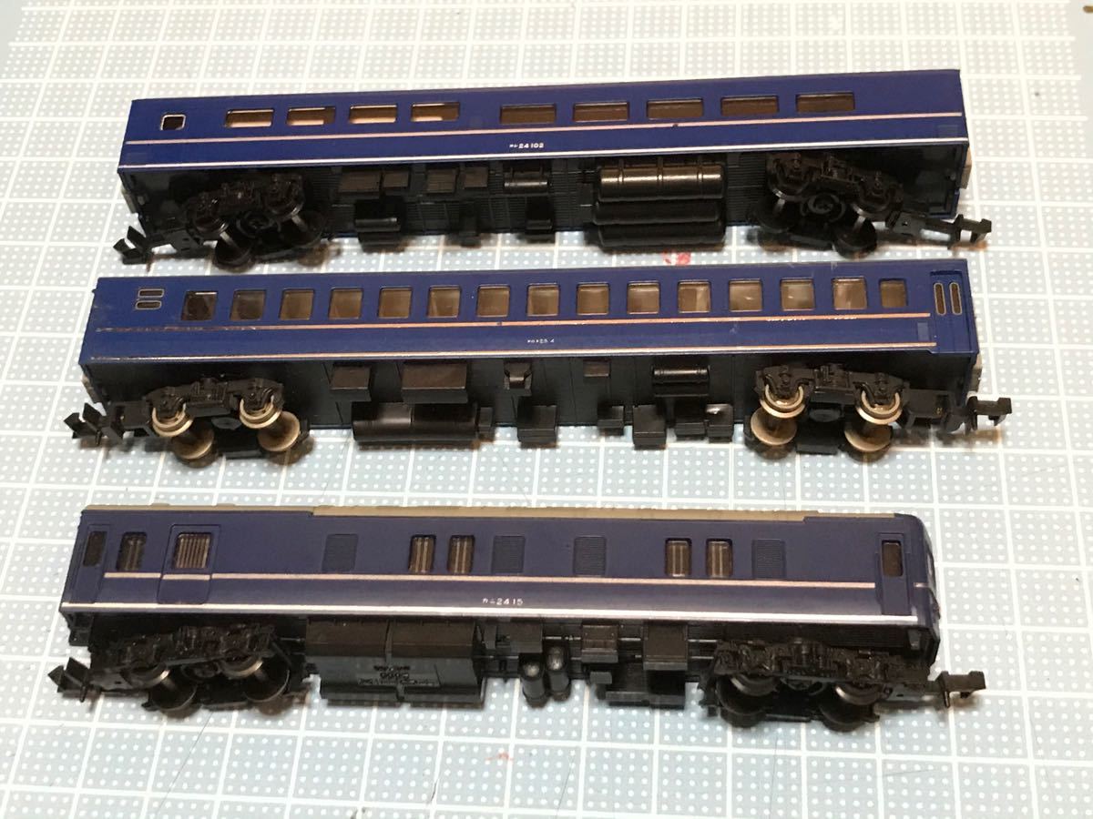 鉄道模型 Nゲージ KATO TOMIX 24系ブルトレ3両セット（ジャンク