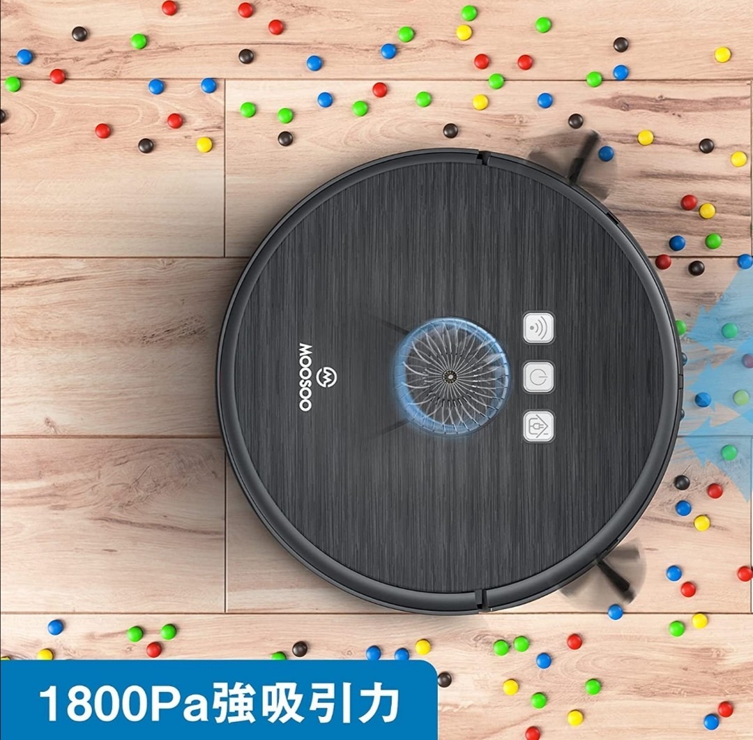 PayPayフリマ｜MOOSOO(モーソー) MT501Pro ロボット掃除機 1800pa 