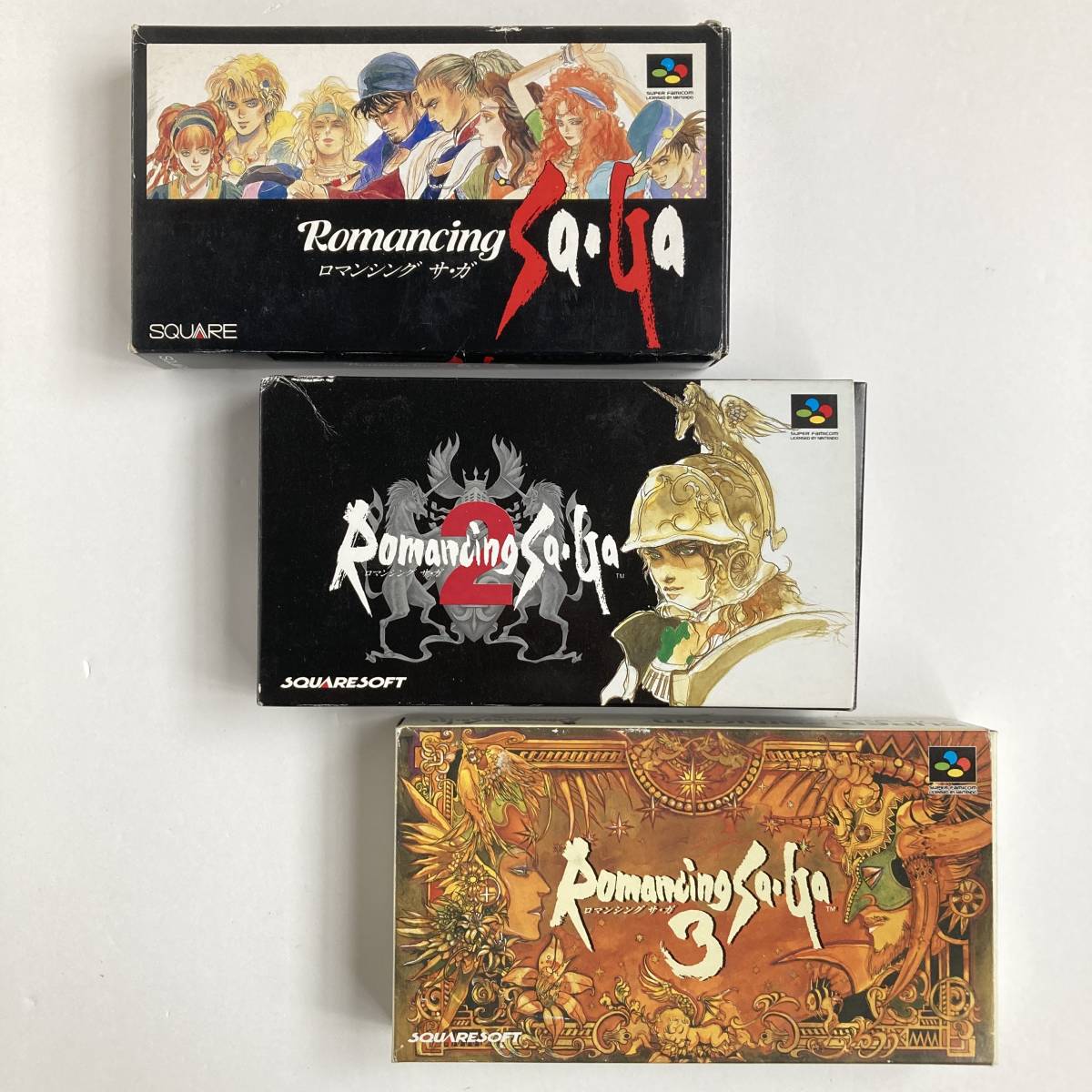 スーパーファミコン ロマンシング サガ 1 2 3 セット/ Lot 3 Romancing Saga 1 2 3 I II III SNES SFC Nintendo Famicom Square Enix Japan