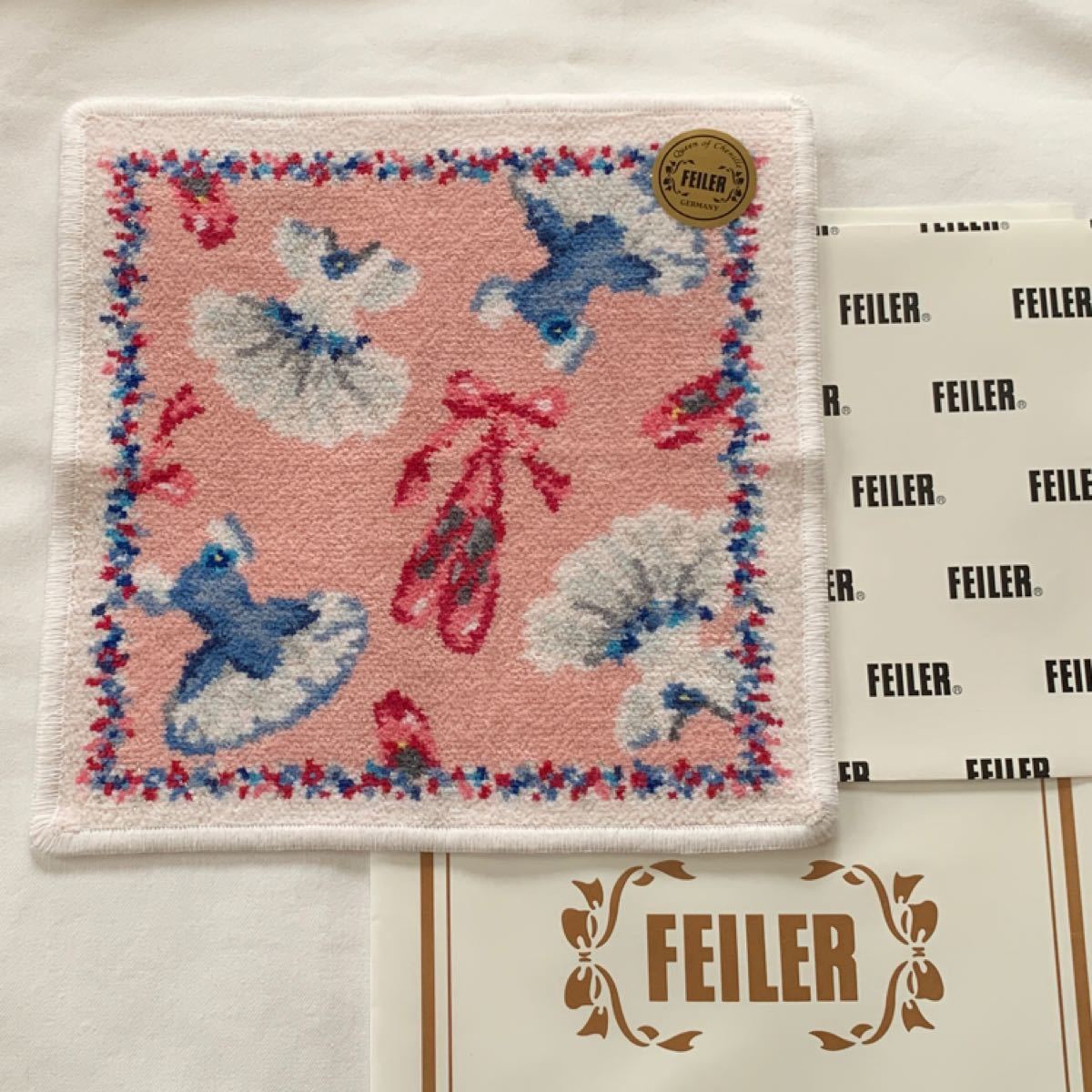 新品 フェイラー バレリーヌ ピンク タオルハンカチ ギフト袋 新品 フェイラー バレリーヌ ピンク タオルハンカチ ギフト袋