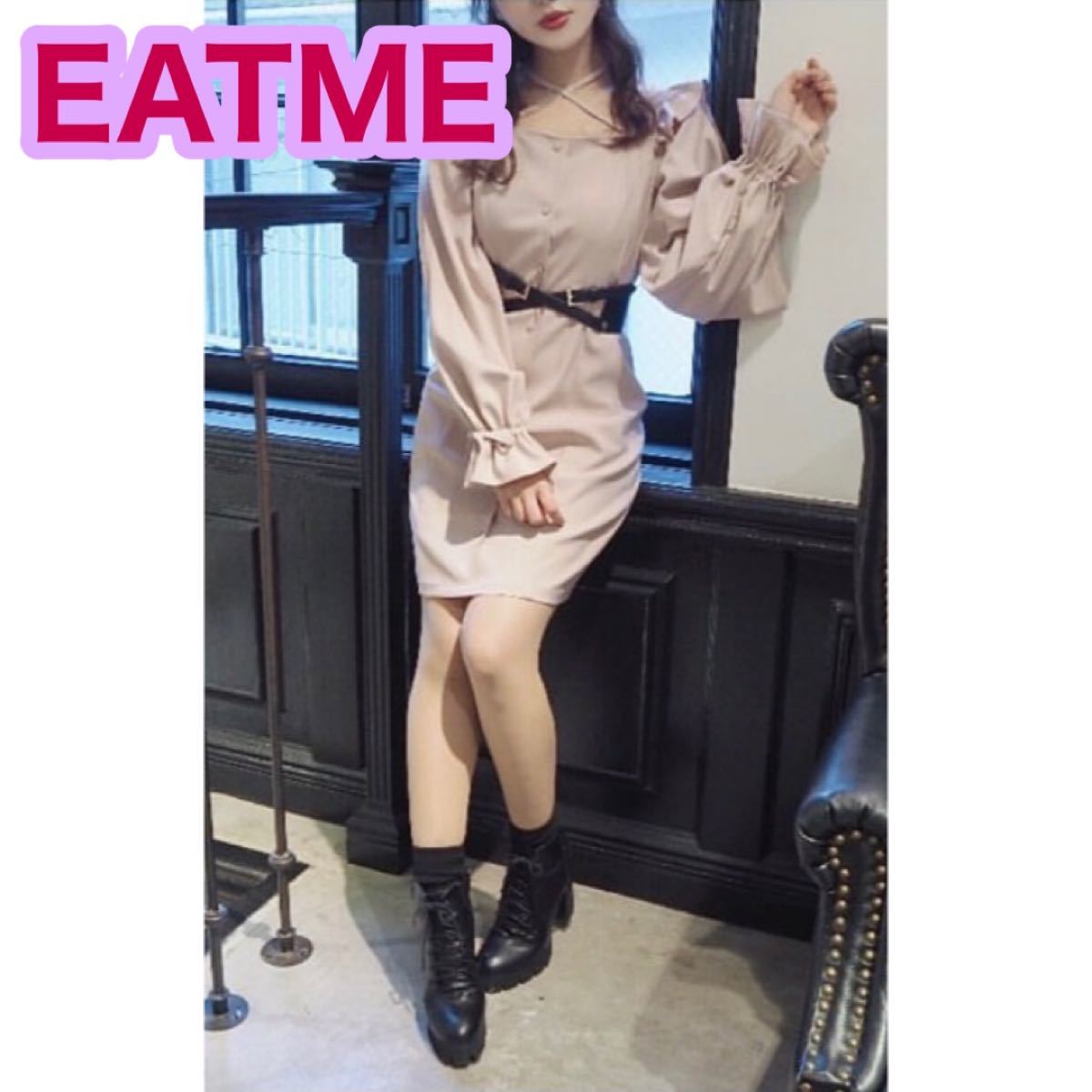 Paypayフリマ Eatme スクエアネッククロスワンピース ピンク Paypayフリマ Eatme スクエアネッククロスワンピース ピンク