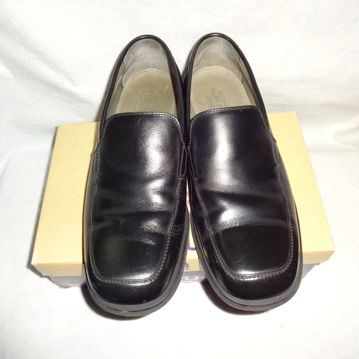 HASH PUPPIES men's slip-on shoes 24cm black black used 