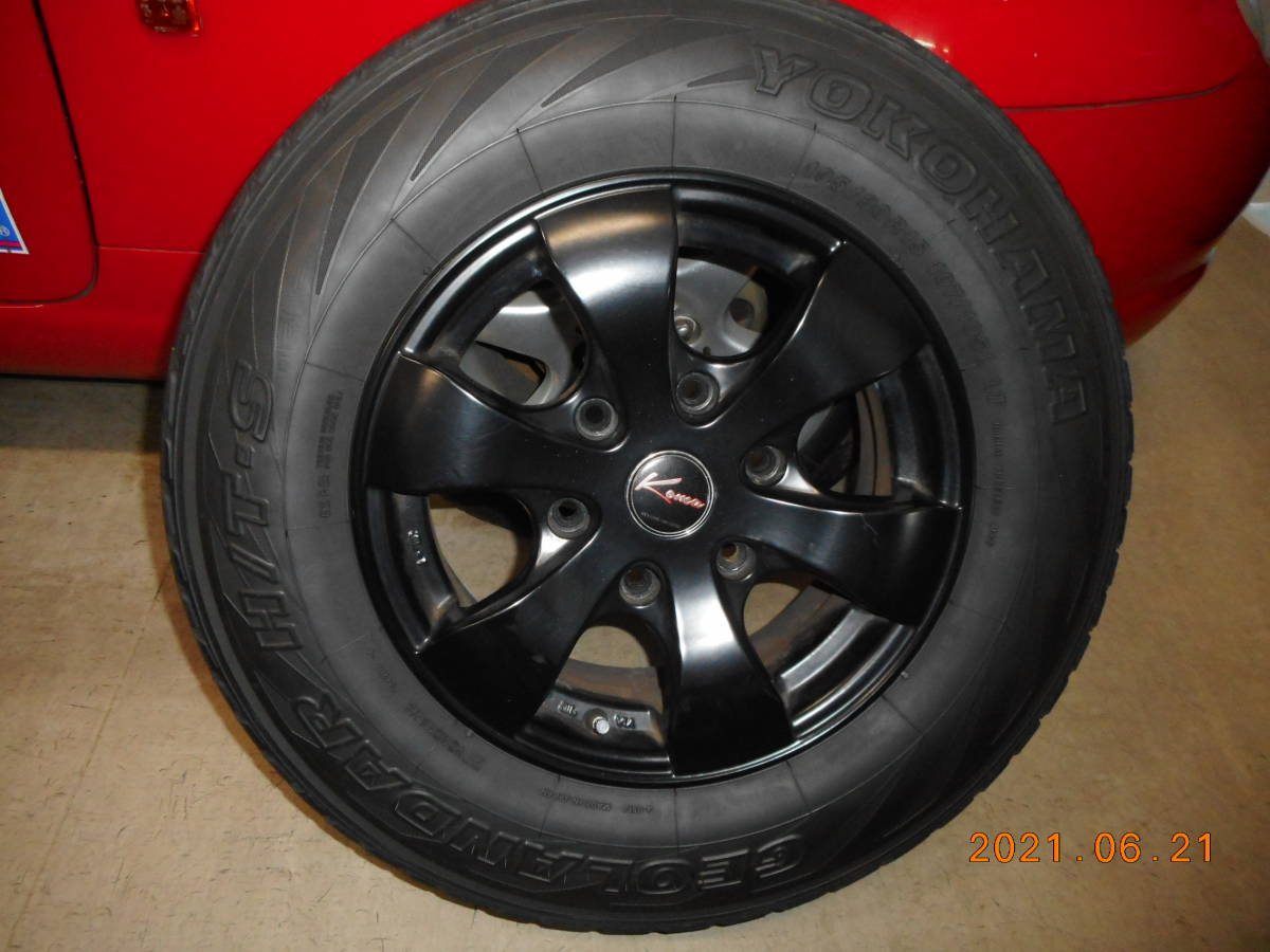 Koma タイヤホイール４本セット　15インチ　６穴　社外品　YOKOHAMA GEOLANDAR H/T-S 195/80R15 15-6J OFFSET33 ハイエース　キャラバン_画像3