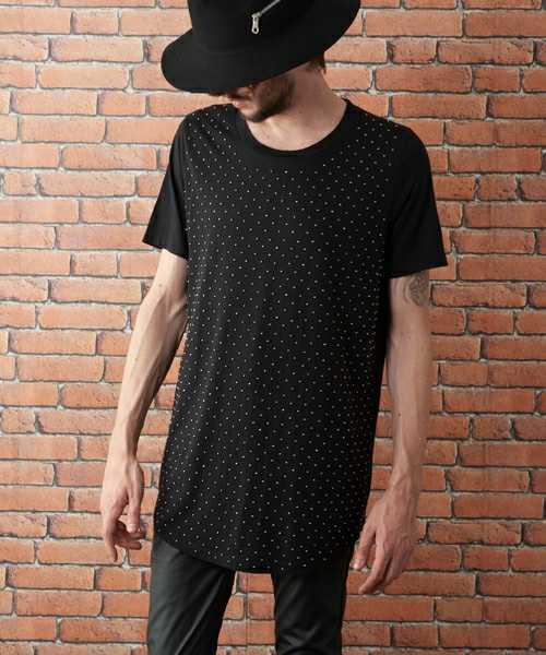 NO ID　BLACK　スタッズ　モダール　ルーズ　Tシャツ　カットソー　サイズ１　定価11880　NOID ノーアイディ　_画像1