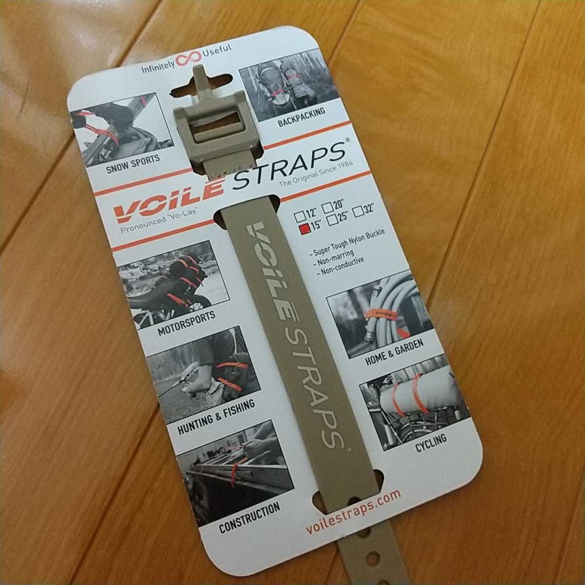 Voile Strap ボレー スキー ストラップ ナイロンバックル ミリタリーカラー TAN タクティカル (38cm(15 inch)) の画像4