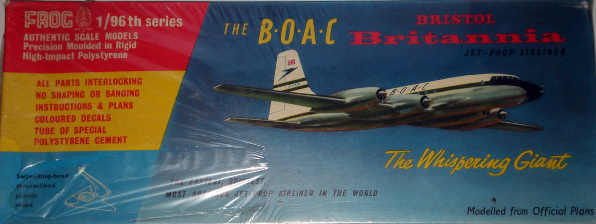 【楽天スーパーセール】 ブリストル ○FROGフロッグ／ ブリタニア (1/96)未開封シールド BOAC 旅客機