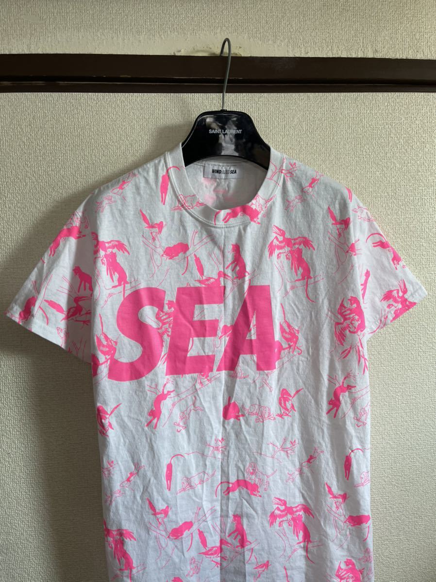 【良品】【送料最安360円】 WIND AND SEA ウィンダンシー Tシャツ カットソー 総柄 半袖 即決早い者勝ち_画像6