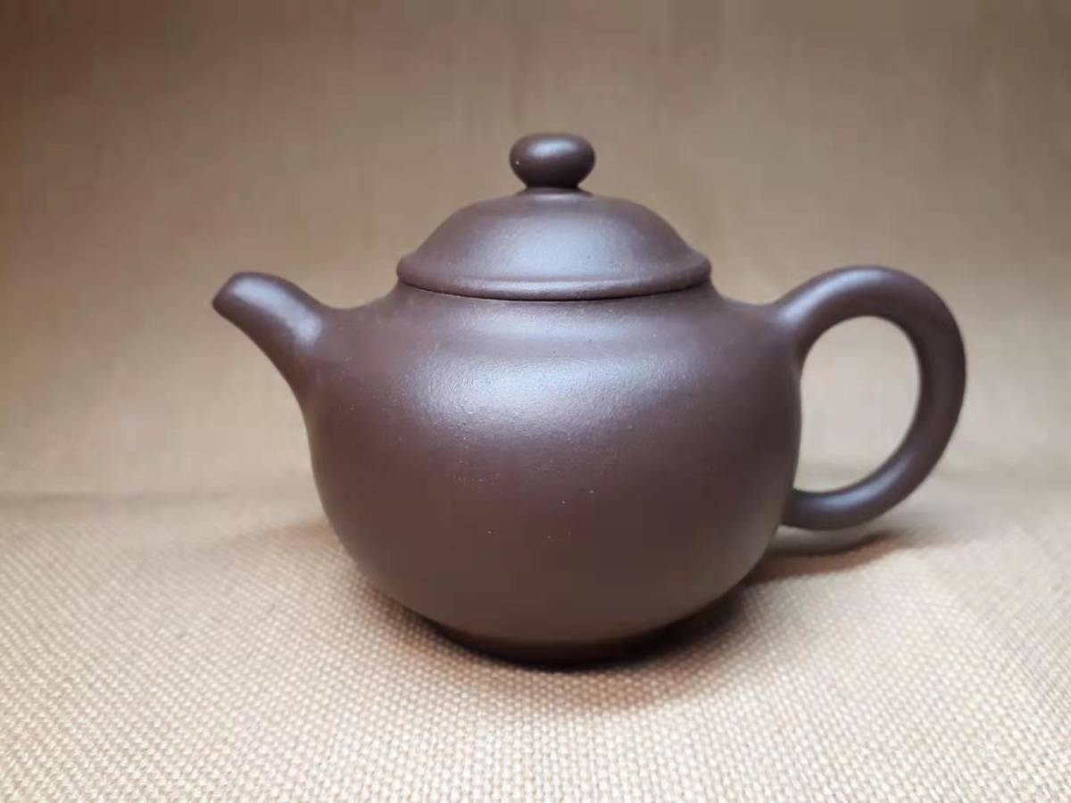 最新アイテム 潘壺 宜興窯 おトク 紫砂茶壺 煎茶道具 在銘 紫