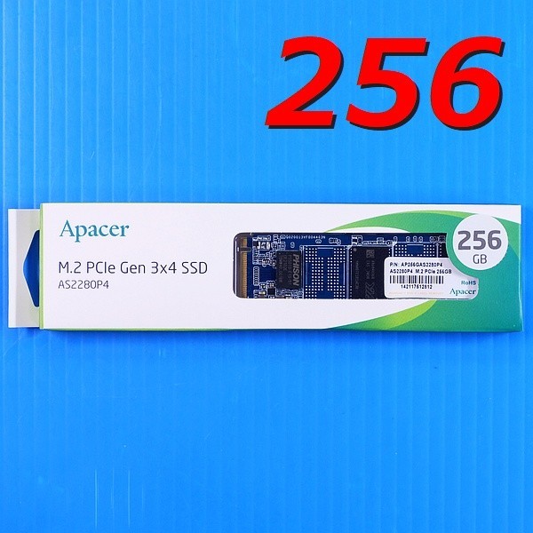【SSD 256GB】Apacer M.2 2280 NVMe PCIe Gen3x4