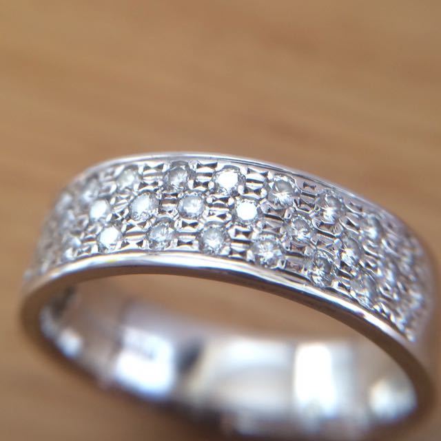 MIKIMOTO Mikimoto K18 бриллиант кольцо pave diamond 