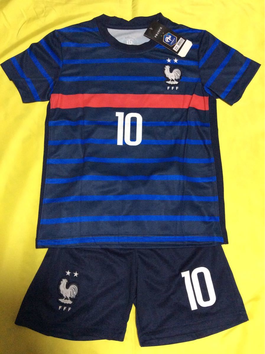 Paypayフリマ 140cm フランス代表 ホーム ムバッペ 子供 サッカー ユニフォーム