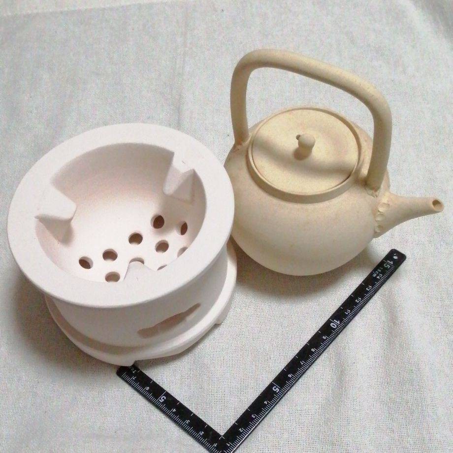 蔵c7404b】煎茶道具 白泥 涼炉 湯沸かし |陶芸 蔵c7404b】煎茶道具 白泥 涼炉 湯沸かし |陶芸