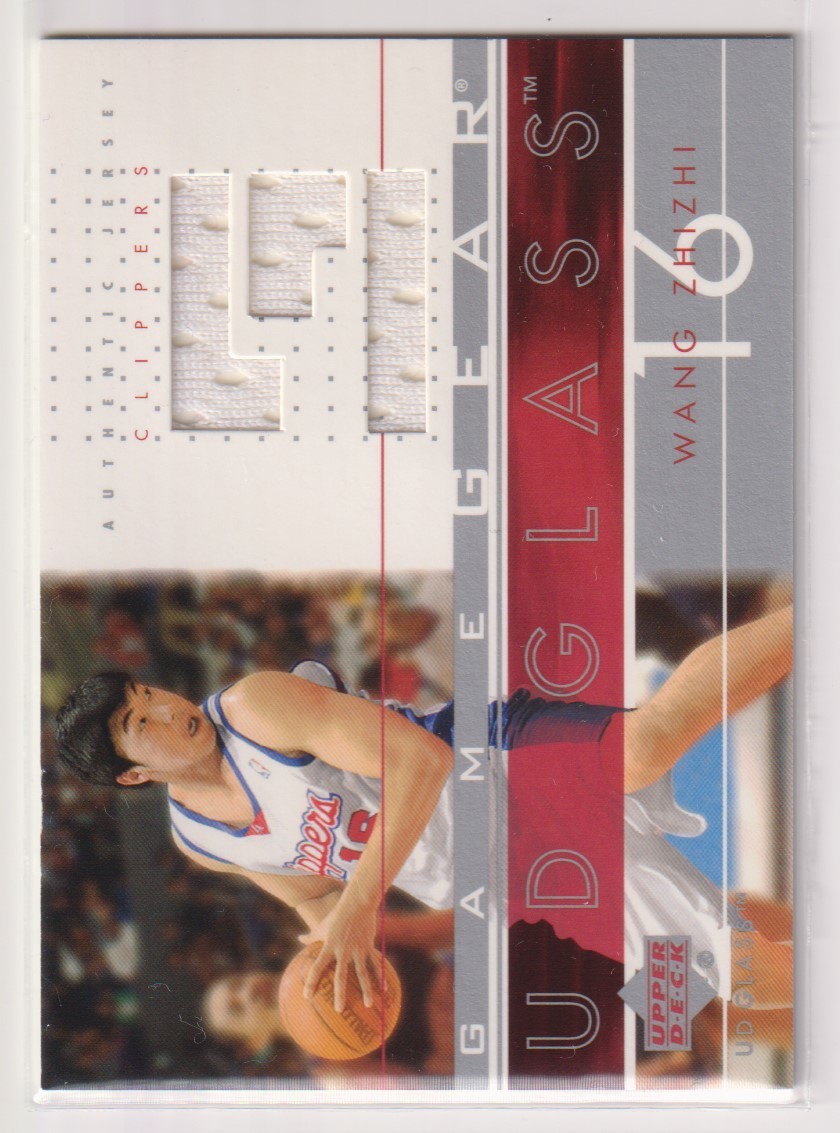 NBA WANG ZHIZHI Game-Used Jersey 2002-03 UD GLASS GAME GEAR WZ-GG BASKETBALL CLIPPERS Da Zhi ワン・ジジー ジャージカード