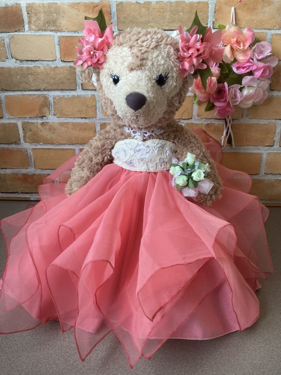  Shellie May S wedding dress welcome doll hand made pink auger nji- party dress 7 point costume *