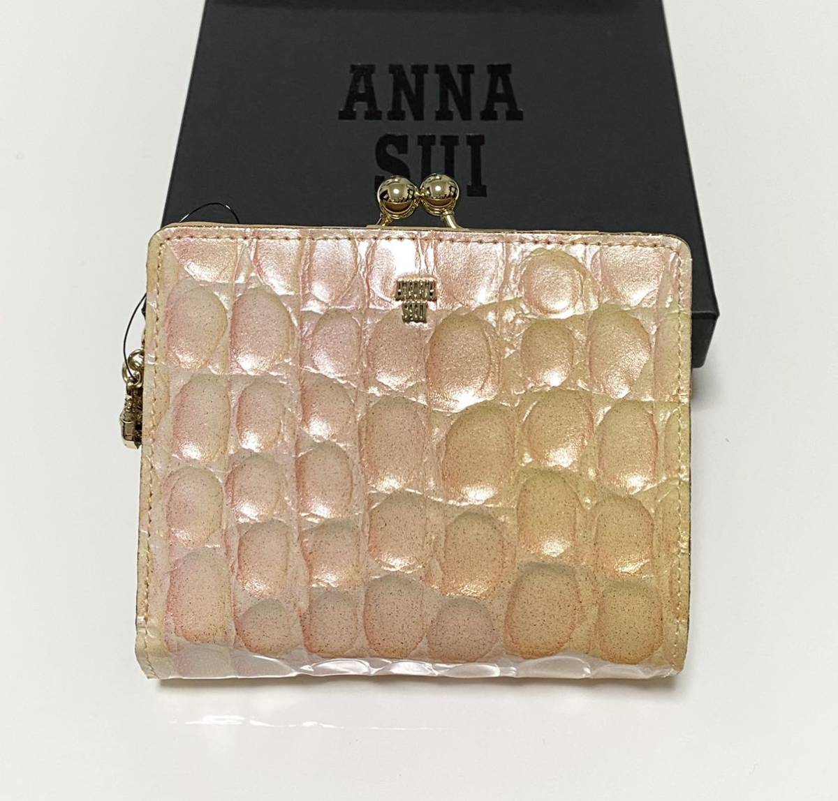 ANNA SUI アナスイ　ラグーン　口金二つ折り財布　ピンク　未使用　新品