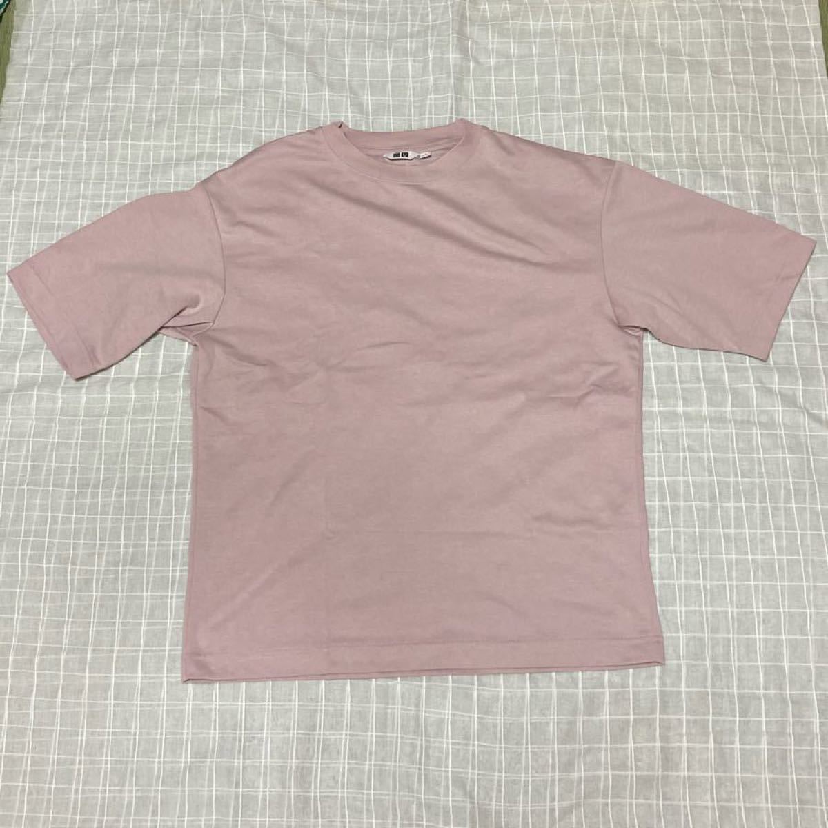 Paypayフリマ エアリズム コットンオーバーサイズtシャツ ピンク メンズs 美品 Uniqlo ユニクロ