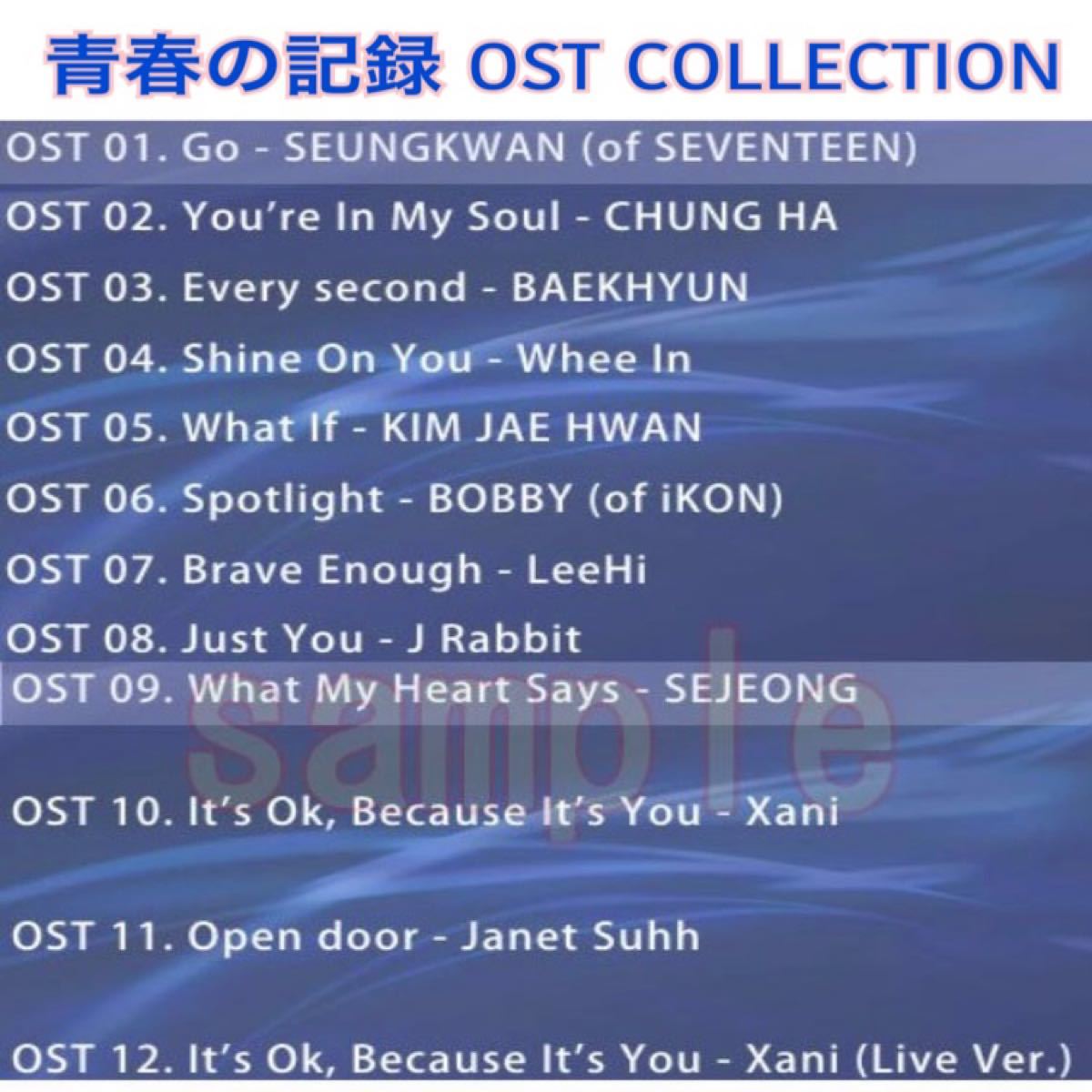 パク・ボゴム OST COLLECTION <DVD>      【雲が描いた月明かり】【ボーイフレンド】  【青春の記録】   