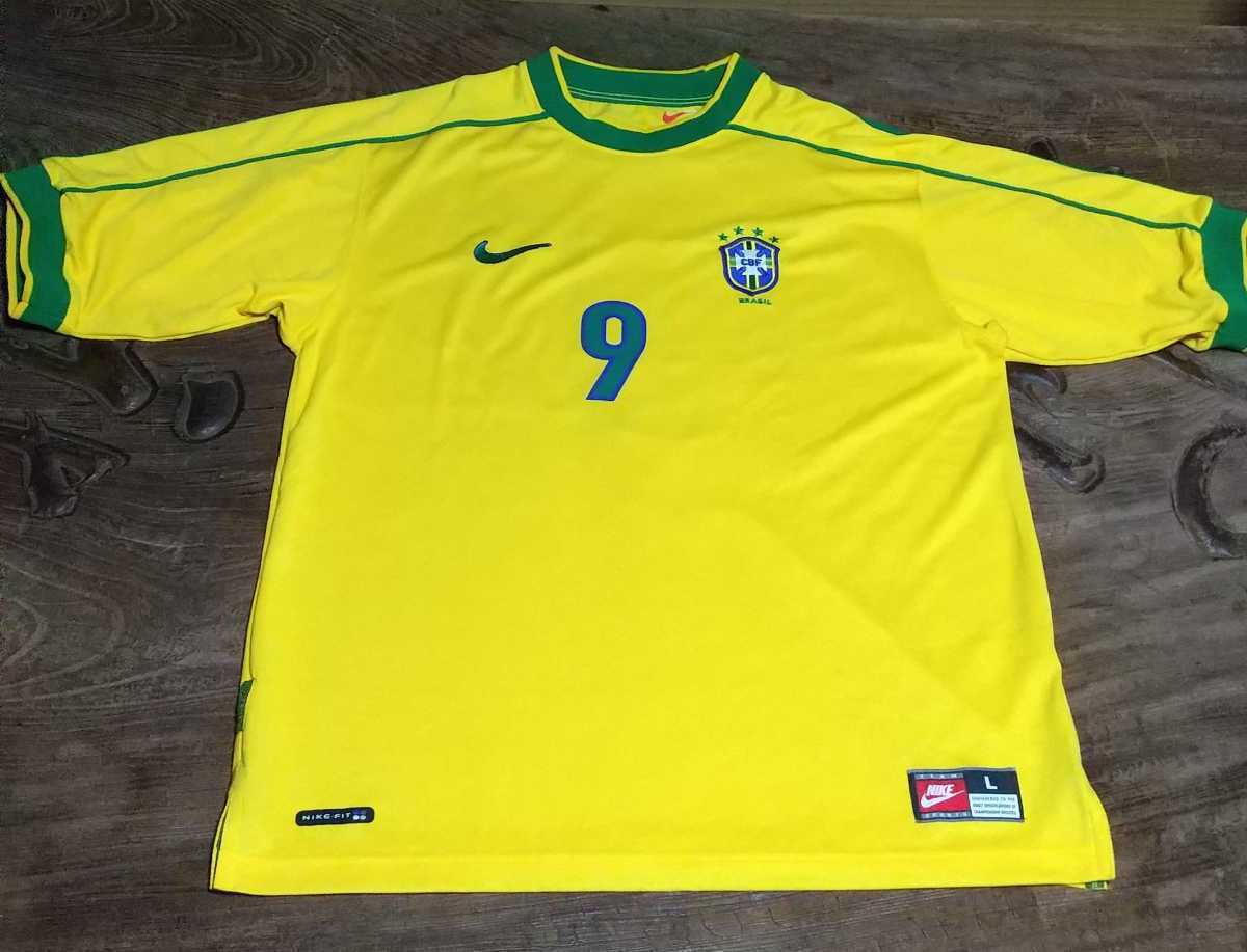 値下げ交渉 1998年 フランスW杯 ブラジル代表 ロナウド仕様 NIKE/ナイキ UK製 検)WORLD CUP FRANCE BRASIL  BRAZIL RONALDO ワールドカップ