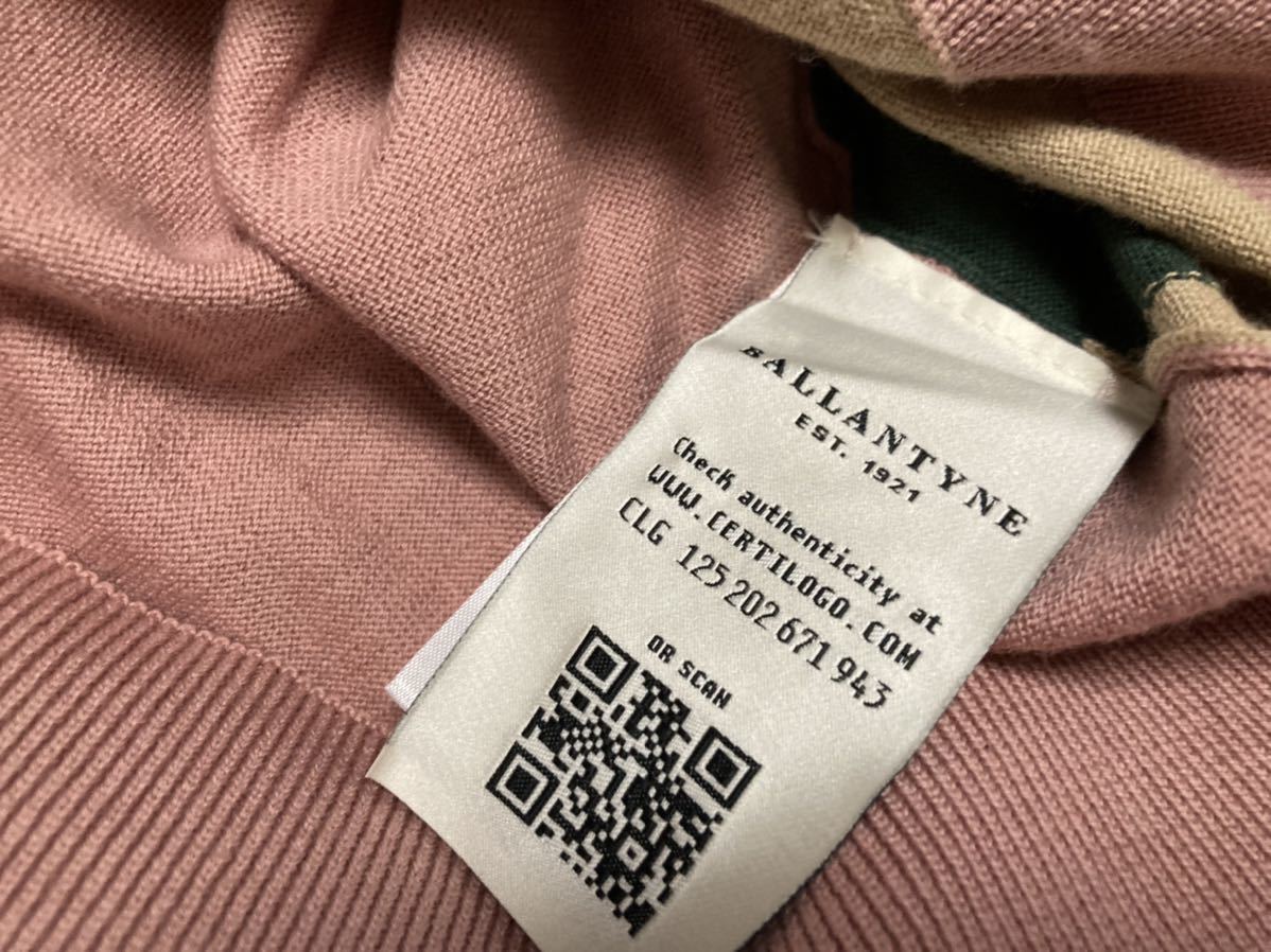 新品 バランタインカシミア(英) 極上コットンカシミア素材 ピンク