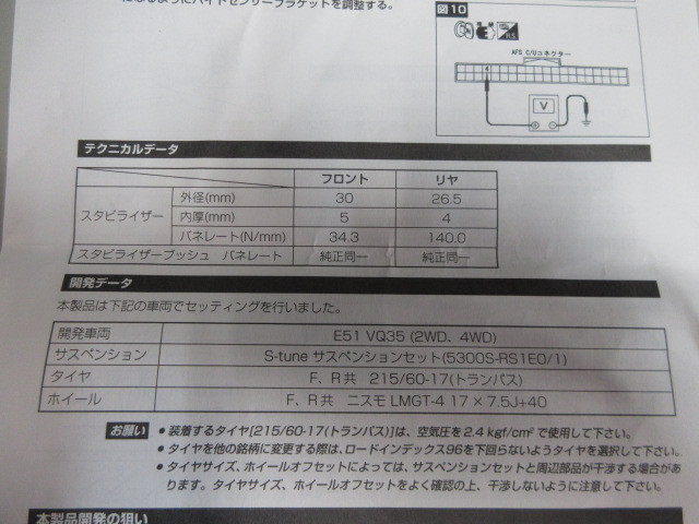 日産 E51 エルグランド 社外 nismo スタビライザー 前後セット_画像9