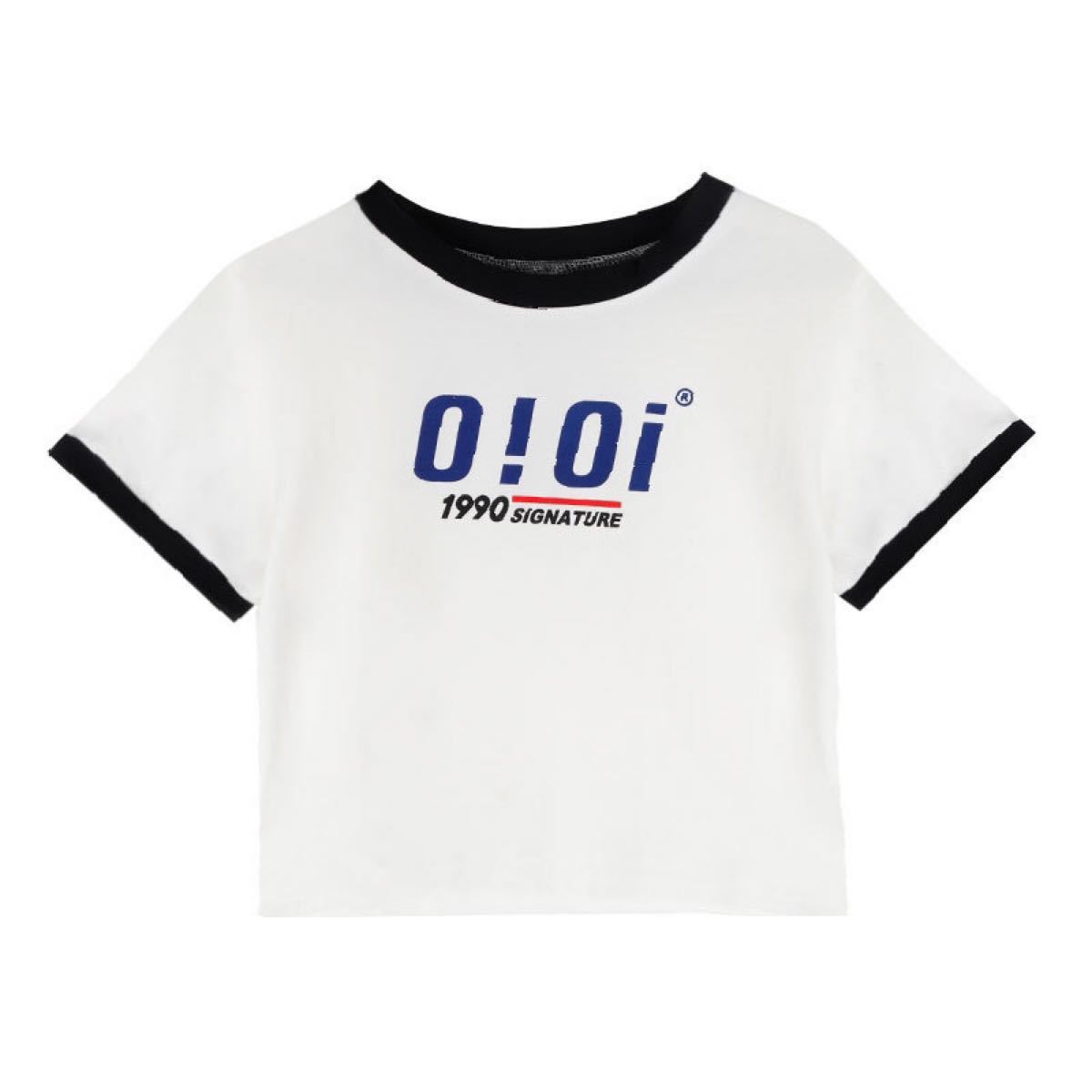 Paypayフリマ Oioi Tシャツ 半袖 韓国 オルチャン 夏 白 ロゴ ロゴtシャツ シンプル