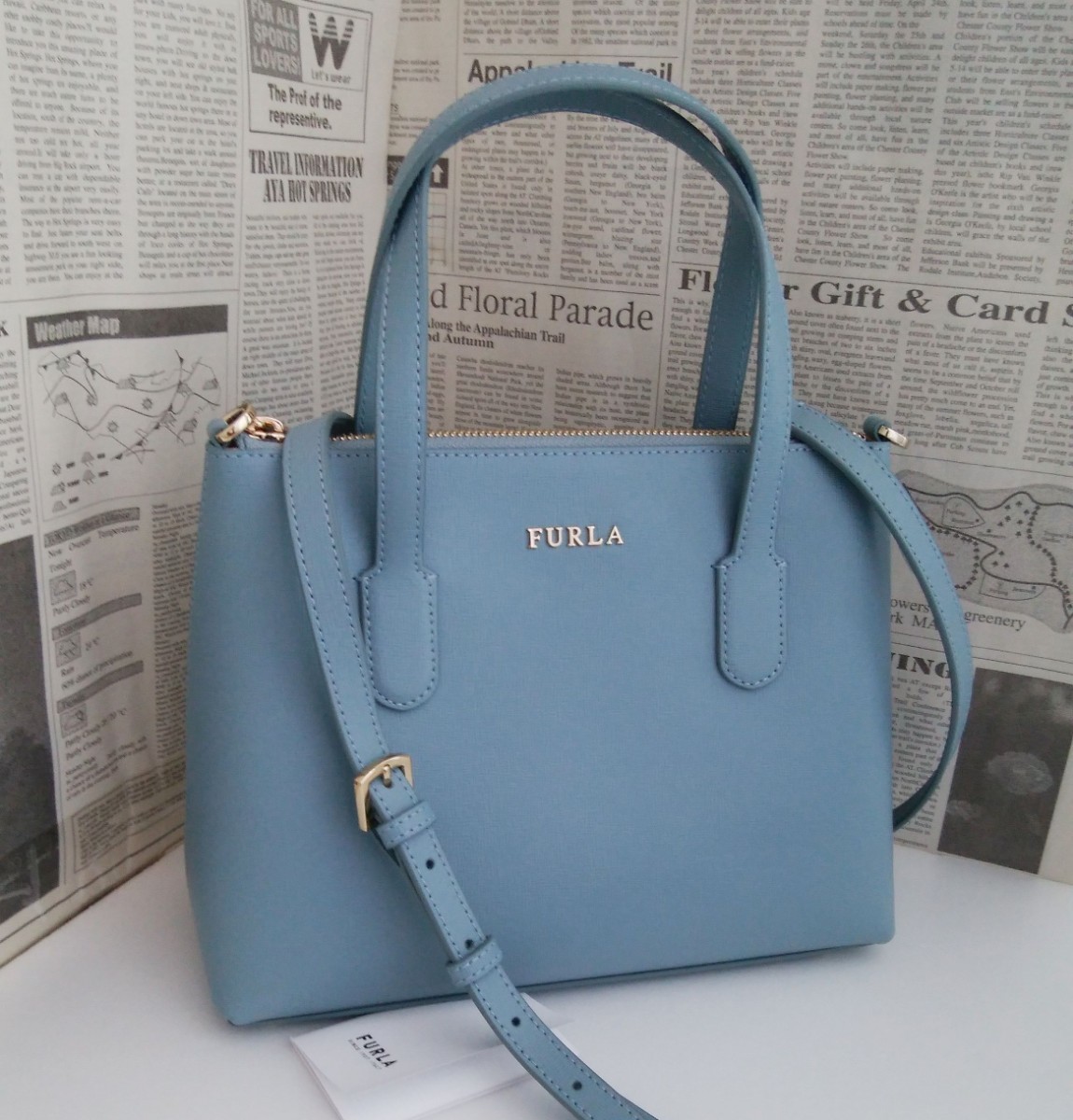 ★新品未使用 フルラ（FURLA)ショルダーバッグ  ブルー