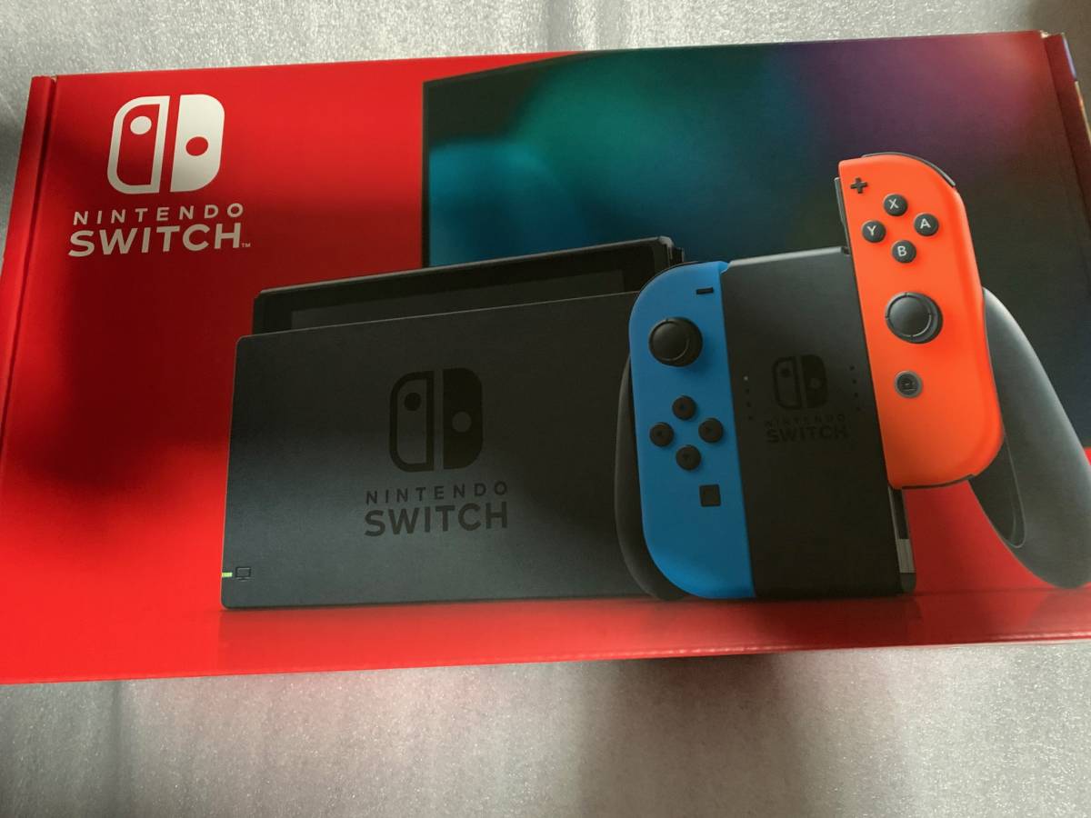 未開封・新品・送料無料/Nintendo Switch本体 Joy-Con(L)ネオンブルー/(R)ネオンレッド/新モデルHAD-S-KABAA(JPN)/ニンテンドースイッチ