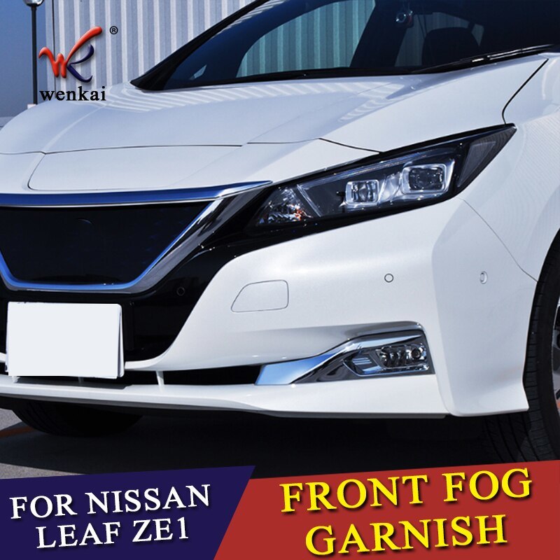  Nissan leaf ZE1 front foglamp cover garnish trim exterior custom styling chrome accessory 2 piece 